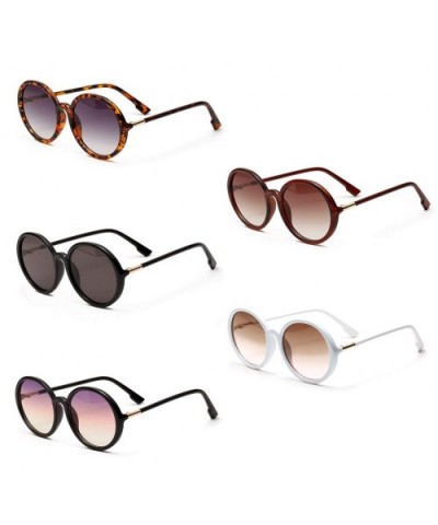 1Pair Semi-metal Round Sunglasses Driving Shades Sun Glasses Gift for Friends - Multi-color - C5199QHQXNL $14.26 Oversized