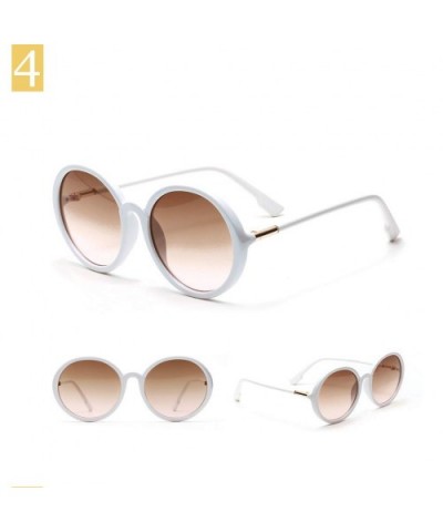 1Pair Semi-metal Round Sunglasses Driving Shades Sun Glasses Gift for Friends - Multi-color - C5199QHQXNL $14.26 Oversized