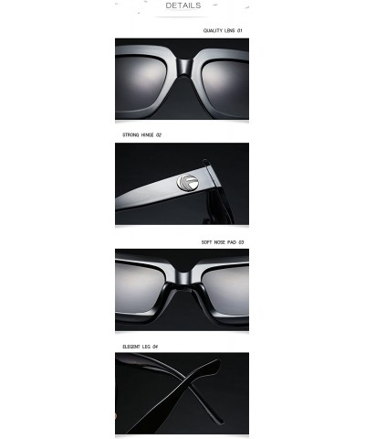Sunglasses Women Men Rivet Nail Oversized Square Glasses Gradient Eyeglasses - Pink - CT1883RA7TC $8.44 Square