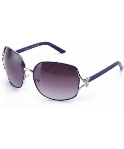 Fashion Classic Classy Bow Temple Design Sunglasses - Purple - C911CJUPL87 $5.15 Round