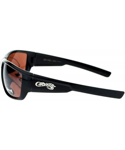 Mens Skater Motorcross Warp Biker Rectangular Sport Plastic Sunglasses - Black Brown - CP11VP7TDVL $7.16 Rectangular