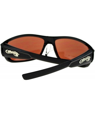 Mens Skater Motorcross Warp Biker Rectangular Sport Plastic Sunglasses - Black Brown - CP11VP7TDVL $7.16 Rectangular