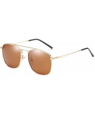 Men's Polarized Sunglasses Classic Antiglare Polarized Square Driving Sunglasses - E - CZ18QO3XOTT $26.88 Square