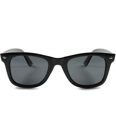 Vintage Retro Fashion Mens Womens Classic Polarized Horn Rimmed Sunglasses - Black - CX189AN0M4T $11.89 Wayfarer