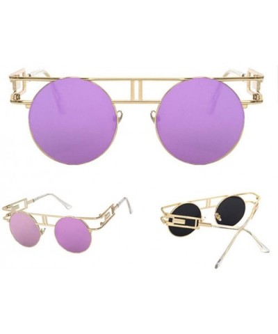 Round Sunglasses Men Women Fashion Glasses Retro Frame Vintage Sunglasses - C13 - CT18WZTK7D4 $38.46 Round