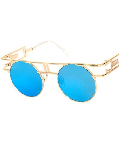 Round Sunglasses Men Women Fashion Glasses Retro Frame Vintage Sunglasses - C13 - CT18WZTK7D4 $38.46 Round