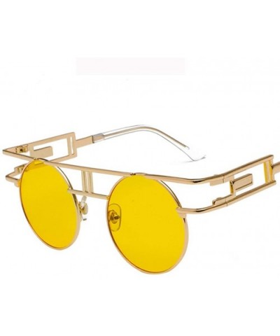 Round Sunglasses Men Women Fashion Glasses Retro Frame Vintage Sunglasses - C13 - CT18WZTK7D4 $38.46 Round