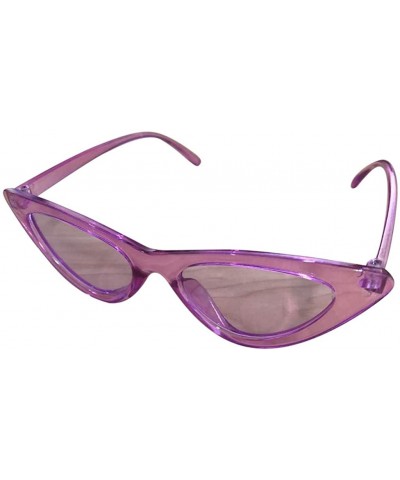 Womens Retro Cat Eye Mirrored Reflective Lenses Cateyes Sunglasses Vintage Shades - D - CA18U960L0E $5.96 Oversized