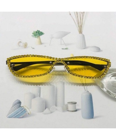 Diamond Sunglasses Vintage Rimless Eyeglasses - Yellow - C7198EX72OU $11.53 Rimless