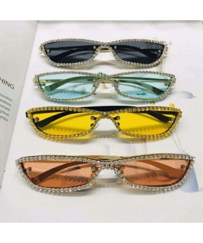 Diamond Sunglasses Vintage Rimless Eyeglasses - Yellow - C7198EX72OU $11.53 Rimless