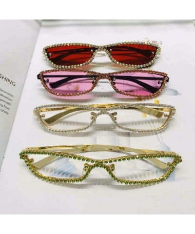 Diamond Sunglasses Vintage Rimless Eyeglasses - Yellow - C7198EX72OU $11.53 Rimless