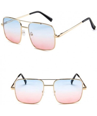 Polarized Sunglasses for Women - Vintage Glasses Metal Square Frame UV Protection Oversized Aviator Glasses - CU196NAGKRH $6....