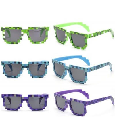 Thug Life Party Sunglasses 8 Bit Pixelated Mosaic Gamer MLG Photo Props Glasses for Adults Teens - CD1935GE76G $6.41 Square