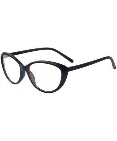 Women Fashion UA400 Cat's Eye Glasses Cat Eye Clear Glasses - Matte Black - CB17YWW6WG3 $5.24 Semi-rimless