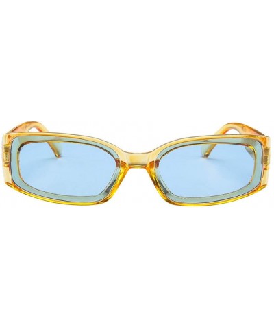 Womens Rectangular Sunglasses Square Sunglasses - Yellow - C3199OXCC46 $3.87 Square