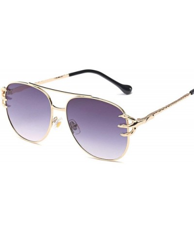 Vintage Classic Retro Claw Sunglasses for Women Metal PC UV400 Sunglasses - Gray - C618SZUDIXT $19.77 Oversized