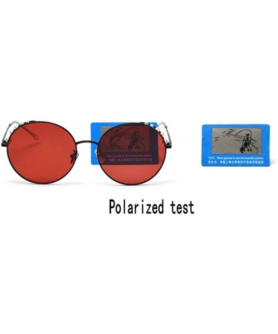 Retro Pearl Polarized Sunglasses Women Metal Round Frame party sunglasses Female Sunshade glasses UV - CT18Z42WEH0 $10.77 Round