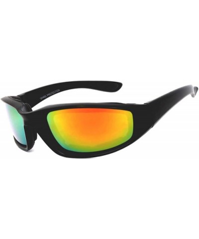 Motorcycle Mirrored Lens Eyeglasses Bicycle Running Outdoor Black Frame - CN126REVMB5 $6.14 Sport