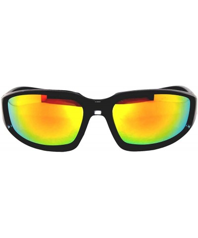 Motorcycle Mirrored Lens Eyeglasses Bicycle Running Outdoor Black Frame - CN126REVMB5 $6.14 Sport