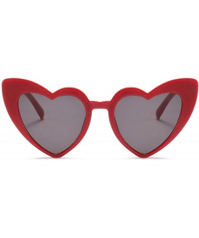 Goggles Heart Sunglasses Women Vintage Cat Eye Mod Style Retro Glasses - Red - CC192822IZD $5.66 Cat Eye