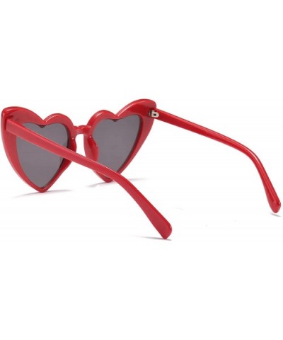 Goggles Heart Sunglasses Women Vintage Cat Eye Mod Style Retro Glasses - Red - CC192822IZD $5.66 Cat Eye