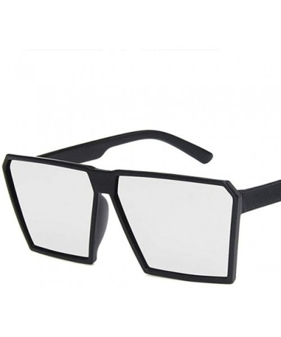 Unisex Sunglasses Fashion Black Grey Drive Holiday Square Non-Polarized UV400 - Bright Black White - CP18RLTTCCX $5.53 Square