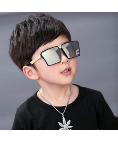 Unisex Sunglasses Fashion Black Grey Drive Holiday Square Non-Polarized UV400 - Bright Black White - CP18RLTTCCX $5.53 Square