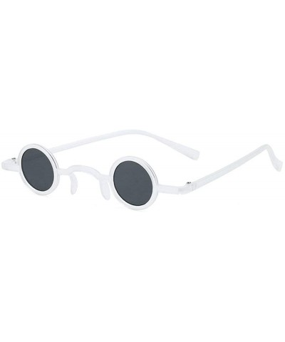 2020 Small Size Round Sunglasses Men Cool Hip Hop Retro Punk Sun Glasses Ultralight Fashion Women Eyewear Mirror - CS192SH8GT...