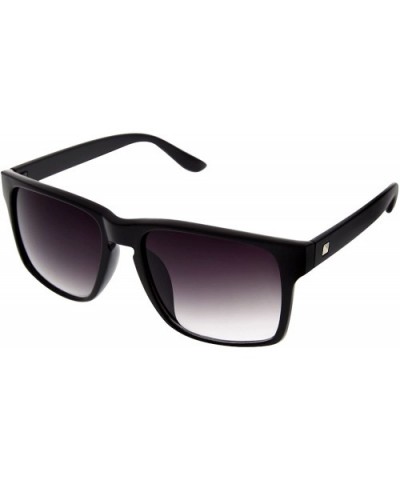 Men's Action Sport Rectangular Key Hole Bridge Sports Sunglasses - Black - CL12CE2ZZIZ $5.69 Square