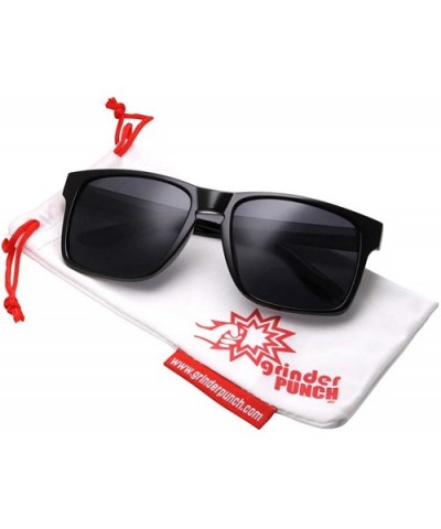 Men's Action Sport Rectangular Key Hole Bridge Sports Sunglasses - Black - CL12CE2ZZIZ $5.69 Square