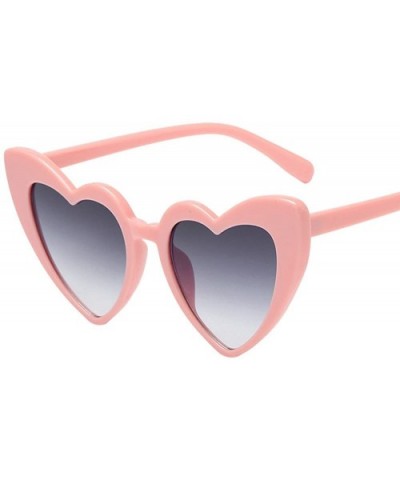 Retro Vintage Goggle Heart Sunglasses Cat Eye Style for Women Glasses Plastic Frame Mirrored Lens - C - CG18UA4MN5E $6.94 Cat...