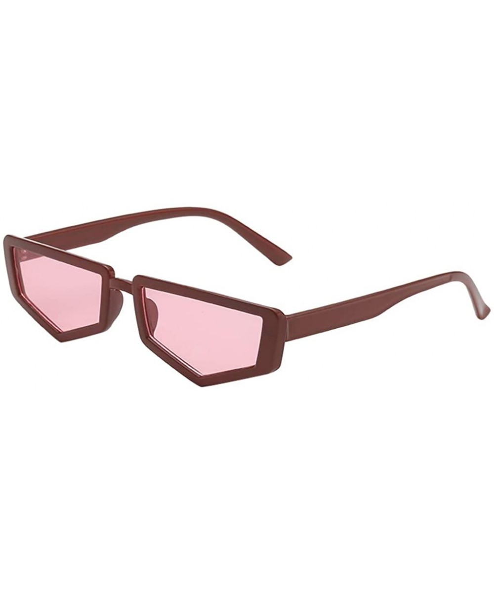 UV Protection Sunglasses for Women Men Full rim frame Cat-Eye Shaped Acrylic Lens Plastic Frame Sunglass - E - CG1902YQHXO $7...