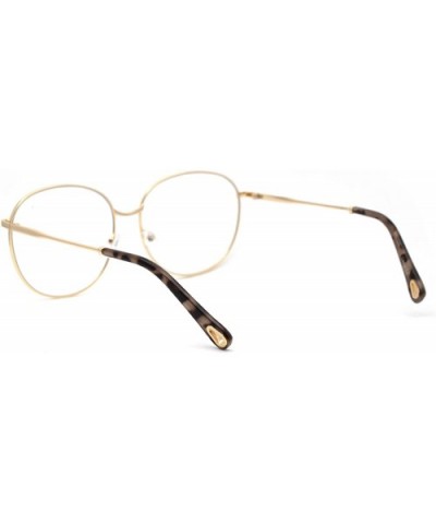 Womens Nerdy School Girl Computer Clear Lens Eyeglasses - Gold Black Tortoise - CN1950ZCXR0 $9.77 Butterfly