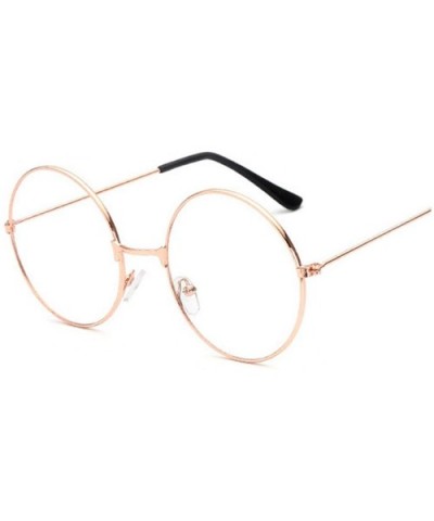 Unisex Fashion Classic Gold Metal Frame Glasses Women Classical Vintage Style Optical Round Reading - Gold - CC198AHOE94 $11....
