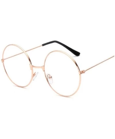 Unisex Fashion Classic Gold Metal Frame Glasses Women Classical Vintage Style Optical Round Reading - Gold - CC198AHOE94 $11....