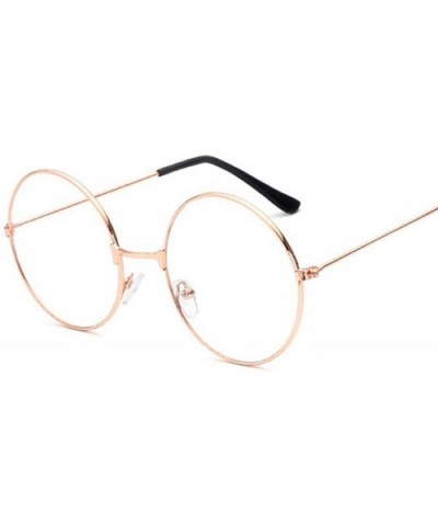 Unisex Fashion Classic Gold Metal Frame Glasses Women Classical Vintage Style Optical Round Reading - Gold - CC198AHOE94 $11....