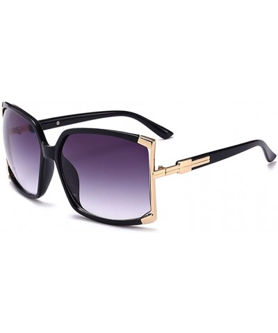 New Women's Oversized Square sunglasses Protection Eye Glasses With Case - Black - C212EQR4SHF $9.28 Goggle