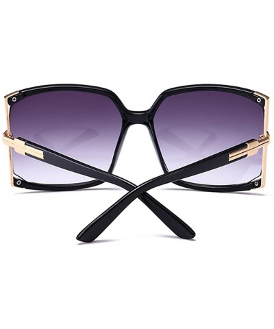 New Women's Oversized Square sunglasses Protection Eye Glasses With Case - Black - C212EQR4SHF $9.28 Goggle