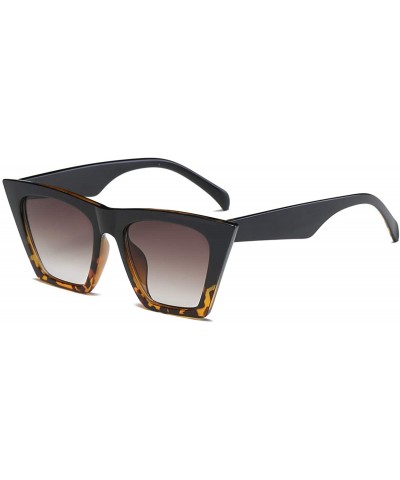 Square Cat Eye Sunglasses for Women Fashion Oversize Cat-eye Classic women Sunglasses - CX1944A54DI $7.77 Rectangular