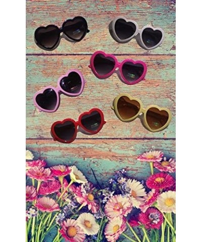 10 Packs Neon Colors Wholesale Heart Sunglasses - 20 Packs Hot Pink - CL18G0O4R9K $20.44 Oversized