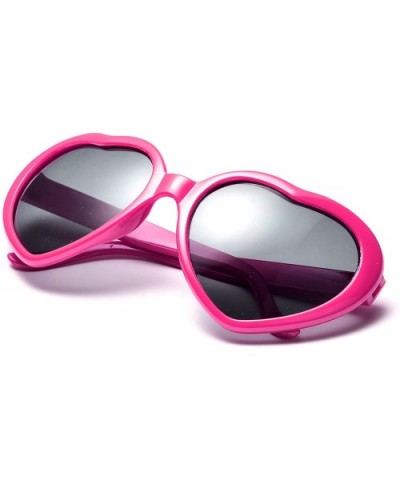 10 Packs Neon Colors Wholesale Heart Sunglasses - 20 Packs Hot Pink - CL18G0O4R9K $20.44 Oversized