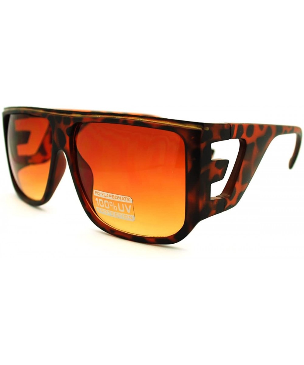 Oversized Square Flat Top Sunglasses Boxy Bold Fashion - Tortoise - C911GIBI2SJ $6.94 Oversized