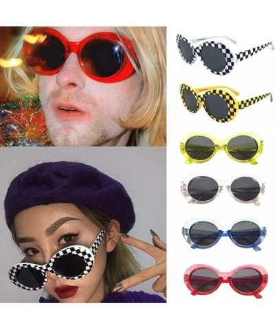 Highly Recommend Retro Vintage Clout Goggles Unisex Sunglasses Rapper Oval Shades Grunge Glasses - Multicolor-e - CJ18T964US7...