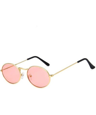 Retro Sunglasses Vintage Small Metal Oval Frame Colorful UV400 Mirror Travel 5 - 7 - C818YKUH7OD $7.45 Oval