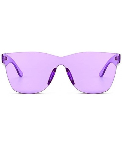 Women Fashion Heart-Shaped Shades Sunglasses Integrated UV Candy Colored Glasses - Purple - CQ18DG8RQ7X $6.23 Oversized