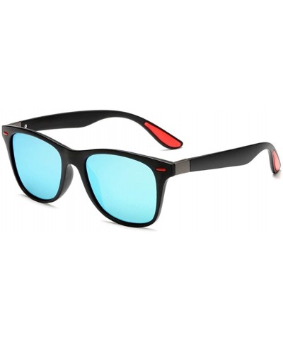 Men Polarized Sunglasses Vintage Rivet Driving Square Sun Glasses Women Shade Goggles UV400 - Black Red Blue - C5199OQZDT2 $9...