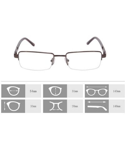 Metal Frame Blue Light Blocking Reading Glasses 1.56 Lenses-6334 - CJ17YIC4EKM $9.12 Rectangular