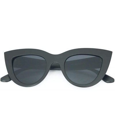 The Jane Retro 90's Cat Eye Sunglasses - Matte Black - C418EL0G8A4 $8.37 Rimless