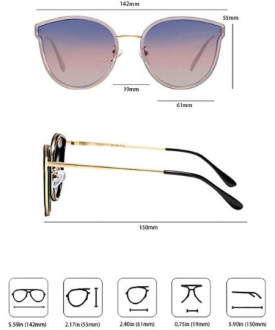 Oversized Cat Eyes Sunglasses for Women Polarized Fashion Vintage Eyewear for Outdoor - 100% UV Protection - CK18SMW9QCA $23....