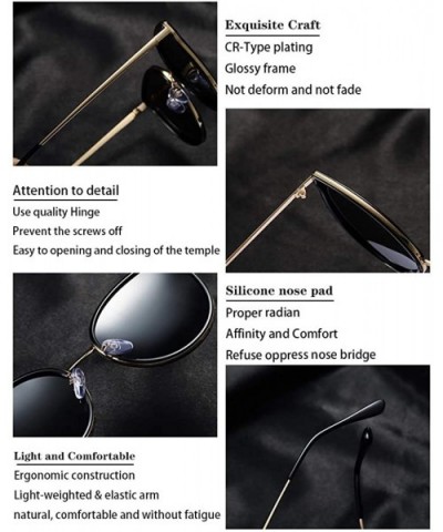 Oversized Cat Eyes Sunglasses for Women Polarized Fashion Vintage Eyewear for Outdoor - 100% UV Protection - CK18SMW9QCA $23....